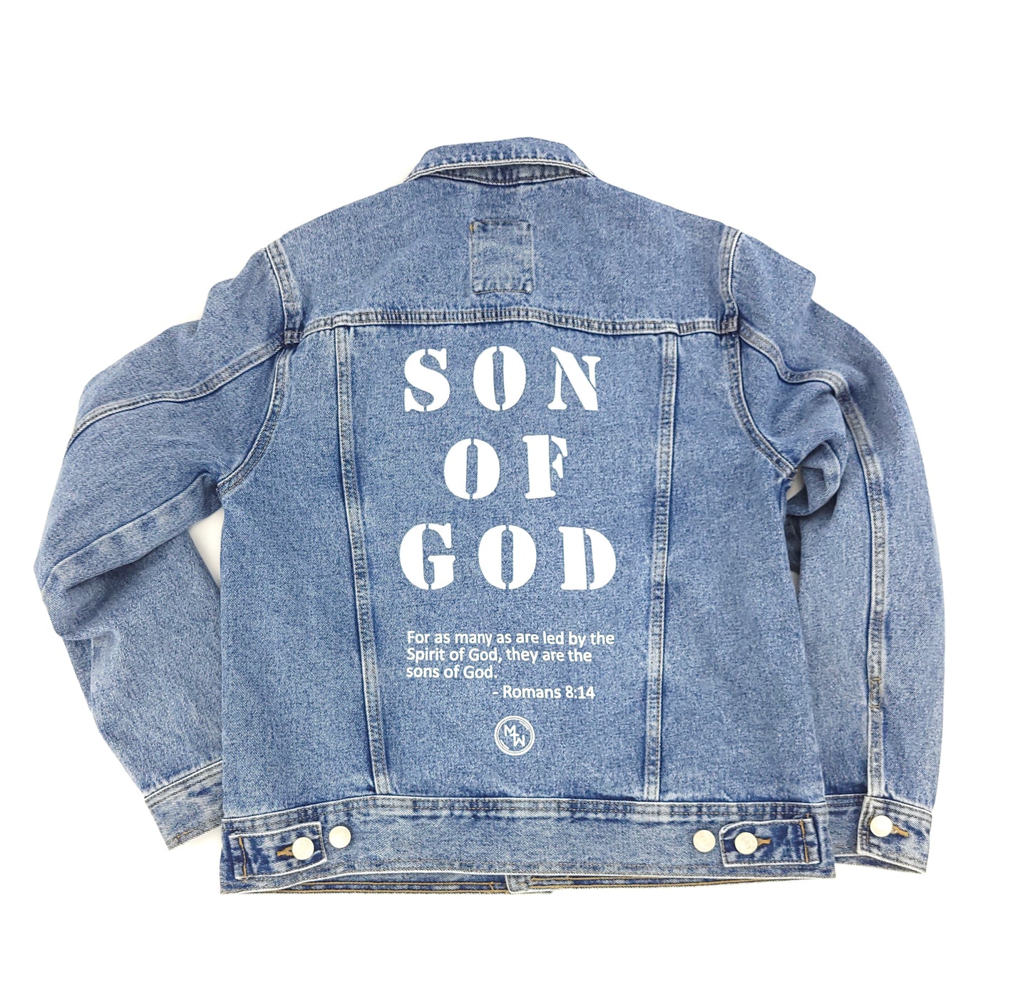 Men's Romans 8:14 Spring Denim Jacket